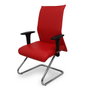 PIQUERAS Y CRESPO Silla Albacete Confidente Rojo Similpiel con Brazos 1D