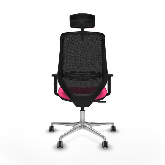PIQUERAS Y CRESPO Silla de oficina Mardos con mecanismo Sincro, Rosa y Negro