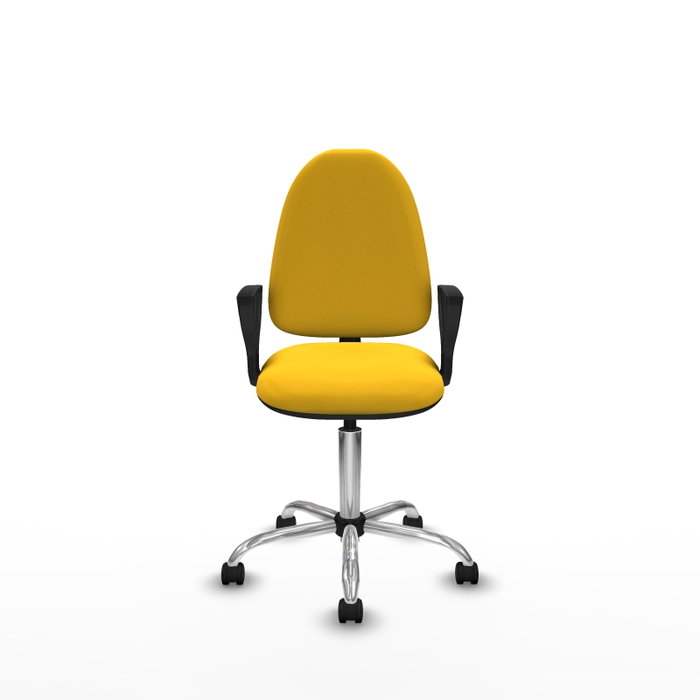 PIQUERAS Y CRESPO Silla de oficina Aýna Amarillo con Brazos Fijos