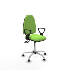PIQUERAS Y CRESPO Silla de oficina Aýna color Pistacho con base cromada