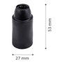 Arditi Portalámparas Termoplástico Liso E14 Negro Ø27 x 53 mm