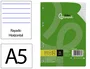 Liderpapel Recambio DIN A5 100 hojas 75 gr horizontal con margen y 6 taladros