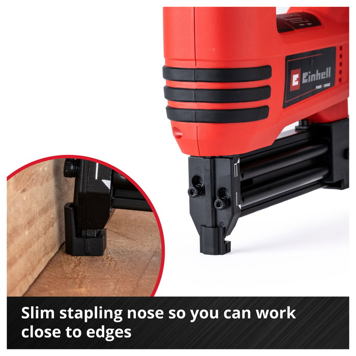 Einhell TE-CN 18 Li Solo - Grapadora Neumática Inalámbrica a Batería de 18V Litio, para Grapas y Clavos, con Cargador y 300 Uñas Incluidas Einhell TE-CN 18 Li Solo - Grapadora Neumática Inalámbrica a Batería de 18V Litio, para Grapas y Clavos, con Cargador y 300 Uñas Incluidas