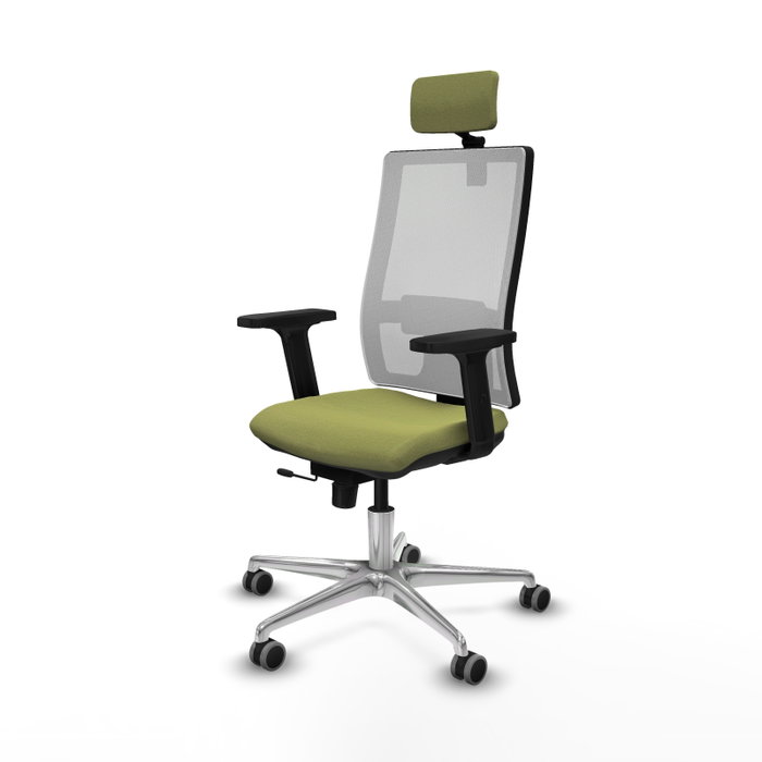 PIQUERAS Y CRESPO Silla de oficina Horna con mecanismo Sincro/Traslack Verde oliva y Blanco PIQUERAS Y CRESPO Silla de oficina Horna con mecanismo Sincro/Traslack Verde oliva y Blanco