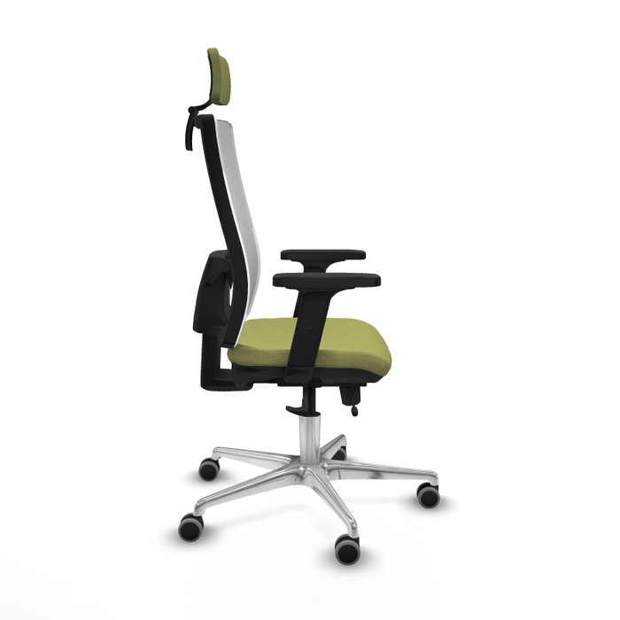 PIQUERAS Y CRESPO Silla de oficina Horna con mecanismo Sincro/Traslack Verde oliva y Blanco PIQUERAS Y CRESPO Silla de oficina Horna con mecanismo Sincro/Traslack Verde oliva y Blanco