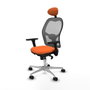 PIQUERAS Y CRESPO Silla de oficina Jorquera Naranja y Gris
