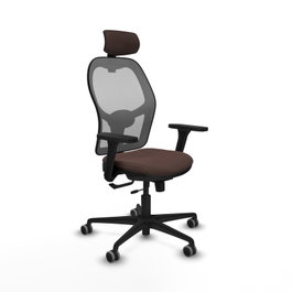 PIQUERAS Y CRESPO Silla de oficina Jorquera Sincro/Traslack Marrón oscuro/Gris