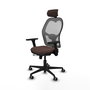 PIQUERAS Y CRESPO Silla de oficina Jorquera Sincro/Traslack Marrón oscuro/Gris