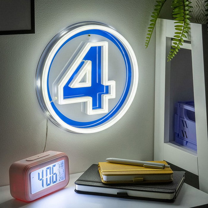 Fantastic Four Lámpara de pared LED Logo Neon