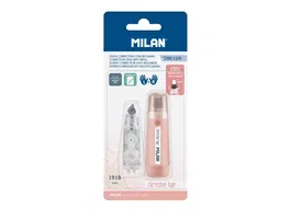 Milan Cinta correctora 430 5 mm x 6 m Rosa Blíster 1 unidad + 1 recambio
