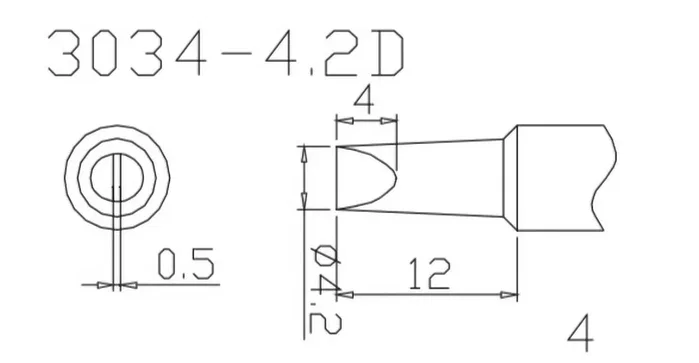 QUICK Punta de soldadura tipo destornillador 4,2x0,5mm