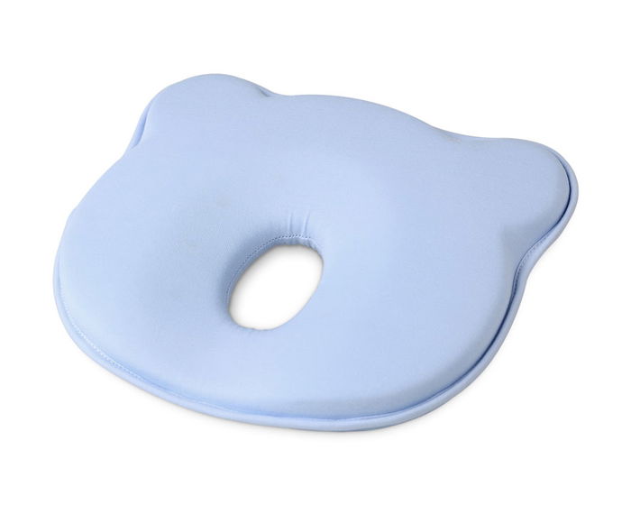 KioKids Almohada Ergonómica para Bebés Azul, para Evitar Plagiocefalia, Algodón 100%