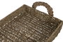 DKD Home Decor Bandeja Tropical Set de 2 en Seagrass y Metal Natural 35 x 15 x 50 cm