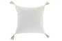 DKD Home Decor Cojín de Poliéster con Aplicaciones Blanco (Pack de 2)