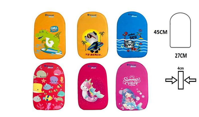 Poessa Tabla de Surf Dibujos Surtidos 45x27x4 cms Modelos Surtidos