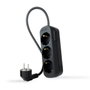 Nanocable Regleta de 3 Tomas con Cable de 1,4 m, Negra