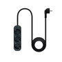 Nanocable Regleta de 3 Tomas con Cable de 1,4 m, Negra