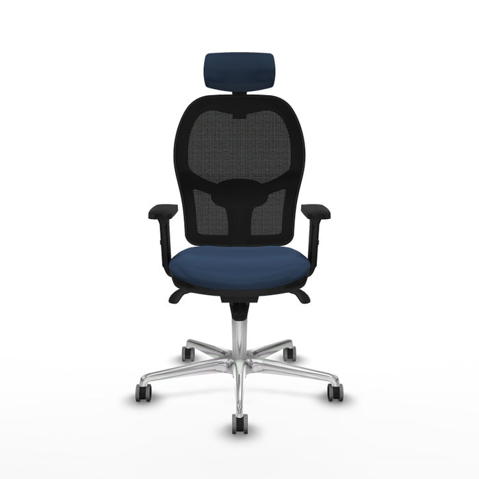 PIQUERAS Y CRESPO Silla de oficina Jorquera con mecanismo Sincro Azul marino y Negro