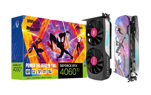 Vga Zotac Rtx 4060 Ti 16Gb Amp Spiderman Edition,Nv,Rtx4060Ti,Gddr6,16Gb,128Bit,Hdmi+3Dp,2 Ventiladores (ZT-D40620F-10SMP)