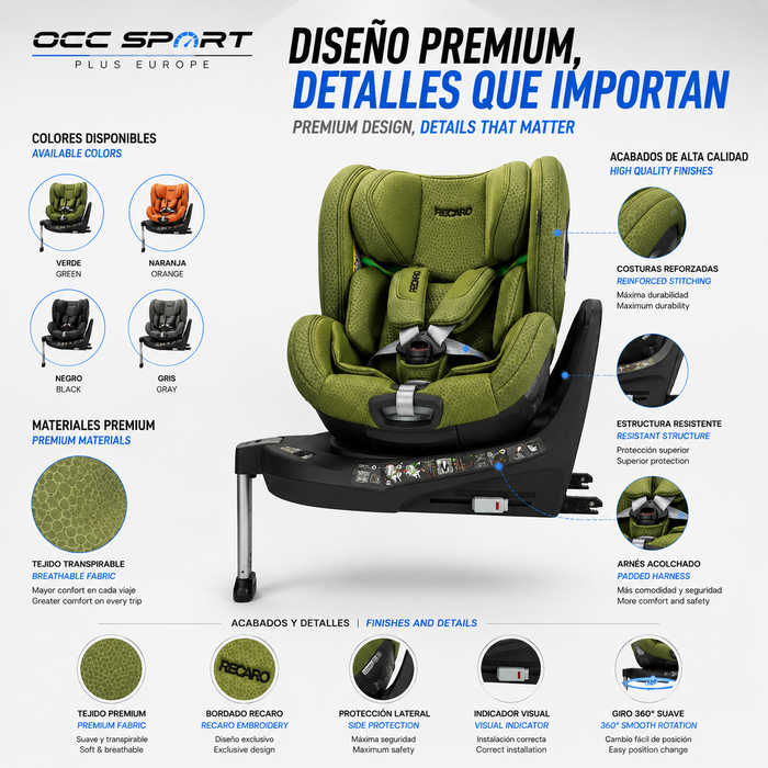 Recaro XENON 1 KID Epic Green 61-125cm Recaro XENON 1 KID Epic Green 61-125cm