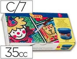 Jovi Estuche Témpera Escolar 7 Botes 35 mL con Pincel Surtido