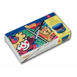 Jovi Estuche de Témpera Escolar 7 Botes de 35 ml con Pincel Surtido
