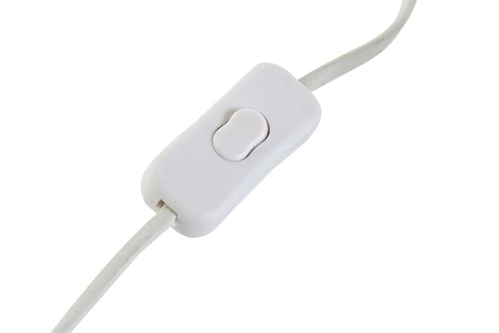 DKD Home Decor Lámpara Sobremesa Moderno Blanco Terracota 22 x 33 x 22 cm (2 Unidades)