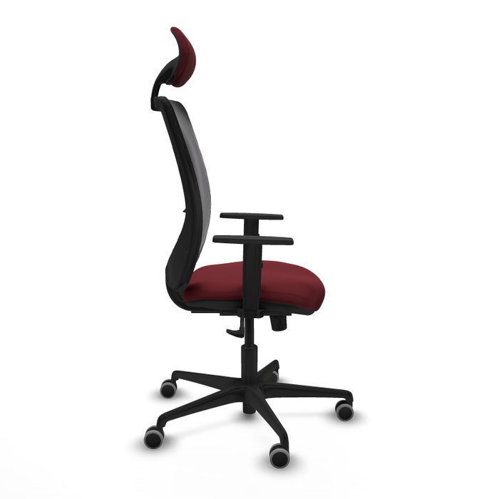 PIQUERAS Y CRESPO Silla de oficina Zulema con mecanismo Sincro, Granate y Negro PIQUERAS Y CRESPO Silla de oficina Zulema con mecanismo Sincro, Granate y Negro