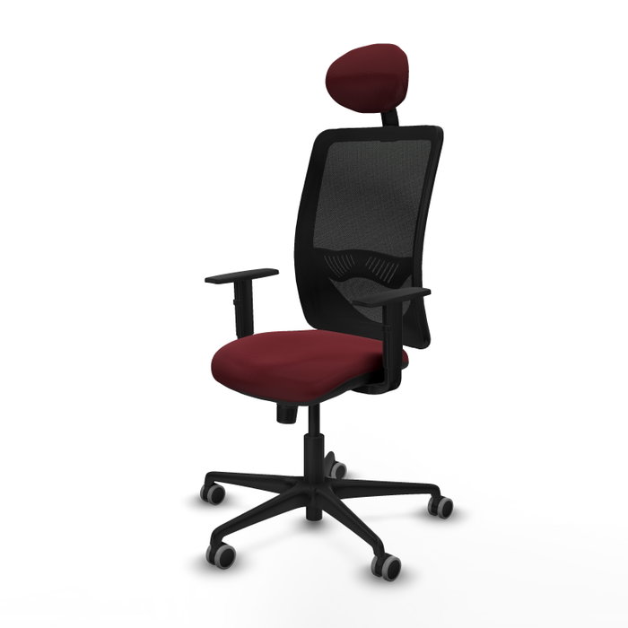 PIQUERAS Y CRESPO Silla de oficina Zulema con mecanismo Sincro, Granate y Negro PIQUERAS Y CRESPO Silla de oficina Zulema con mecanismo Sincro, Granate y Negro