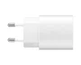 Samsung EP-TA800NWEGEU Cargador de Pared Super Fast Charging 25W, 1 Puerto USB Tipo-C, Blanco, Carga Rápida PD 3.0, Universal 100-240V