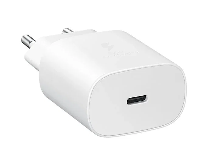 Samsung EP-TA800NWEGEU Cargador de Pared Super Fast Charging 25W, 1 Puerto USB Tipo-C, Blanco, Carga Rápida PD 3.0, Universal 100-240V