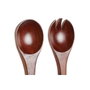 DKD Home Decor Set de Utensilios de Acacia y Aluminio Marrón y Dorado, 24 Piezas