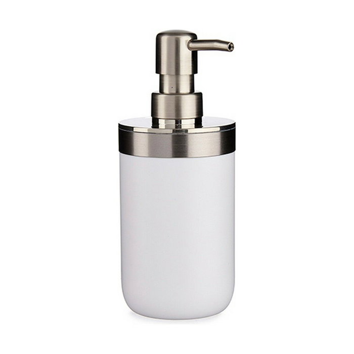 Dispensador de Jabón Berilo Blanco Plateado Plástico 350 ml 8 x 17 x 9 cm 9 x 17 x 8 cm (6 Unidades)