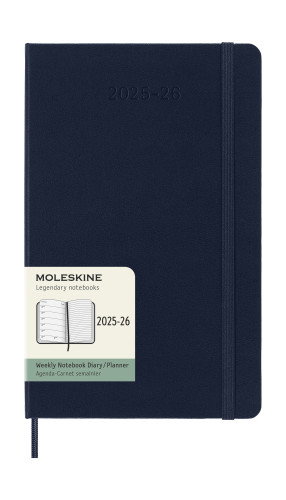 Moleskine DHB2018WN3Y26 Agenda Semanal 18 Meses (Julio 2025-Diciembre 2026) Tapa Dura Azul Zafiro L (13x21 cm)