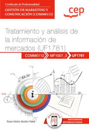 CEP EDITORIAL, MANUAL TRATAMIENTO Y ANALISIS DE LA INFORMACION DE MERCADOS - CEP EDITORIAL