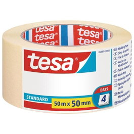 TESA Cinta de pintor estándar para perfiles rectos 50 mm x 50 m