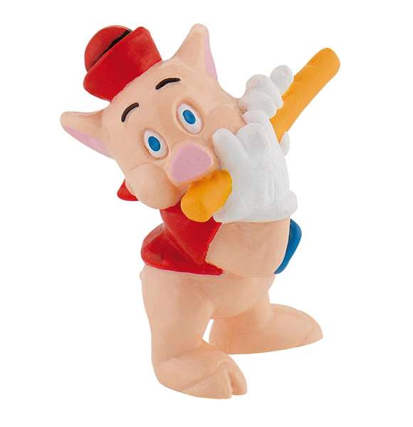 BULLYLAND Figura de Cerdito con Flauta de Los 3 Cerditos 5cm