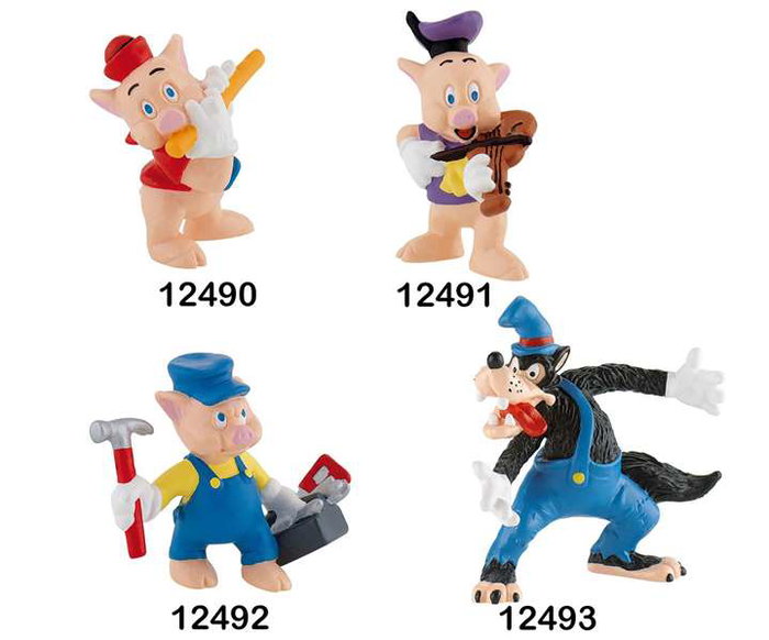 BULLYLAND Figura de Cerdito con Flauta de Los 3 Cerditos 5cm