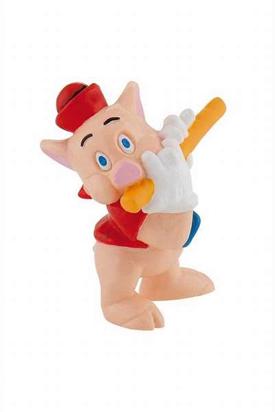 BULLYLAND Figura de Cerdito con Flauta de Los 3 Cerditos 5cm