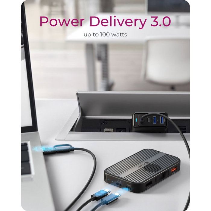 ICY BOX IB-DK4071M-CU31 Multi Dockingstation Negro