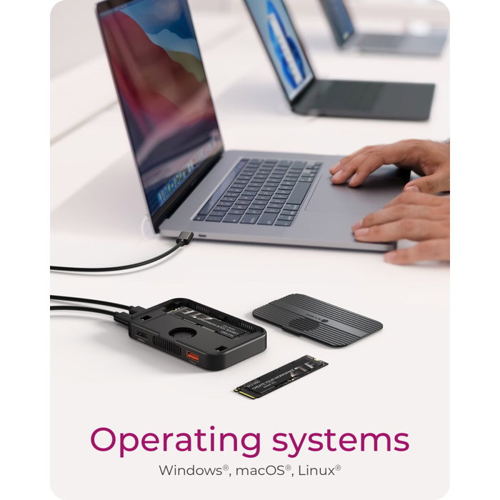 ICY BOX IB-DK4071M-CU31 Multi Dockingstation Negro