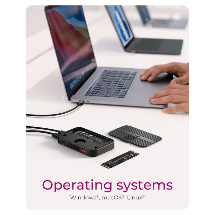 ICY BOX IB-DK4071M-CU31 Multi Docking Station SSD M.2 USB 3.2 Gen 2 Type-C Negro
