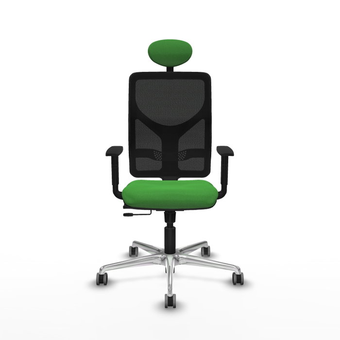 PIQUERAS Y CRESPO Silla de oficina Motilla con mecanismo Sincro/Traslack Verde y Negro