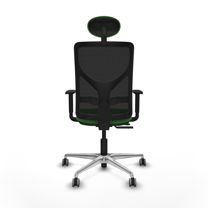 PIQUERAS Y CRESPO Silla de oficina Motilla con mecanismo Sincro/Traslack Verde y Negro
