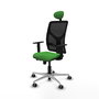 PIQUERAS Y CRESPO Silla de oficina Motilla con mecanismo Sincro/Traslack Verde y Negro