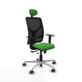 PIQUERAS Y CRESPO Silla de oficina Motilla con mecanismo Sincro/Traslack Verde y Negro