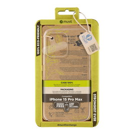 Muvit Funda Recycletek para Apple iPhone 15 de Material Reciclado y Reciclable