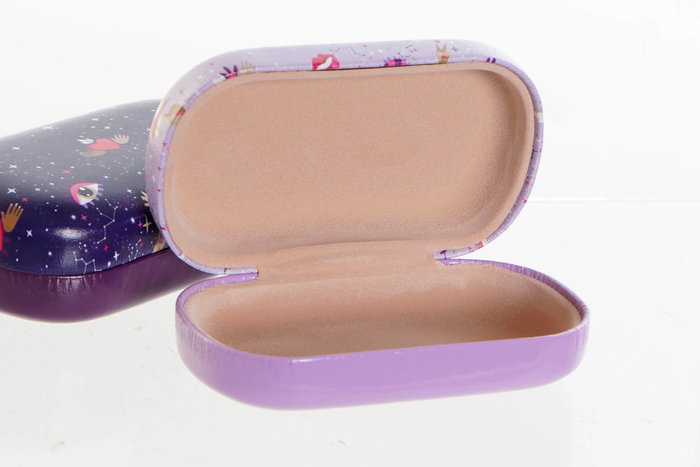 DKD Home Decor Estuche Lentillas Lila Rosa Moderno 5.7 x 3 x 9.6 cm (12 Unidades)