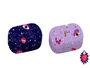 DKD Home Decor Estuche para Lentes de Contacto PU Metal Surtido de 2 Colores, Colección GOOD LUCK