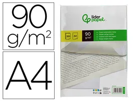 Liderpapel Papel Verjurado A4 90g/m2 Crema Paquete de 100 Hojas